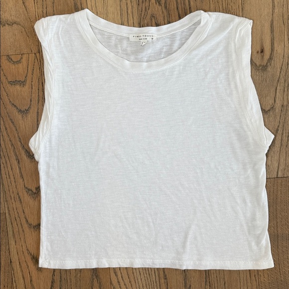 Final Touch Women’s White Sleeveless Slub Tank Top Size X-Small - Picture 1 of 8